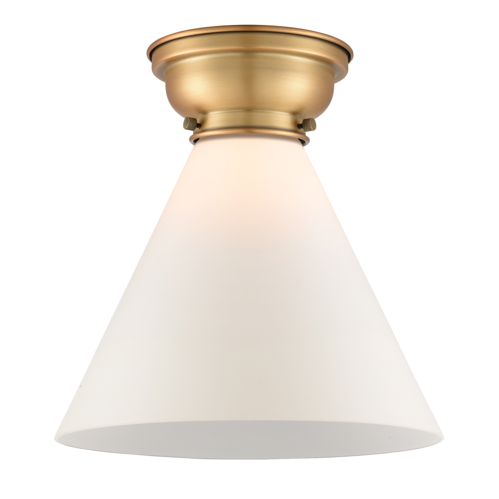 Innovations 623-1F-BB-G41-L X-Large Cone 1 Light 12 inch Flush Mount in Brushed Brass