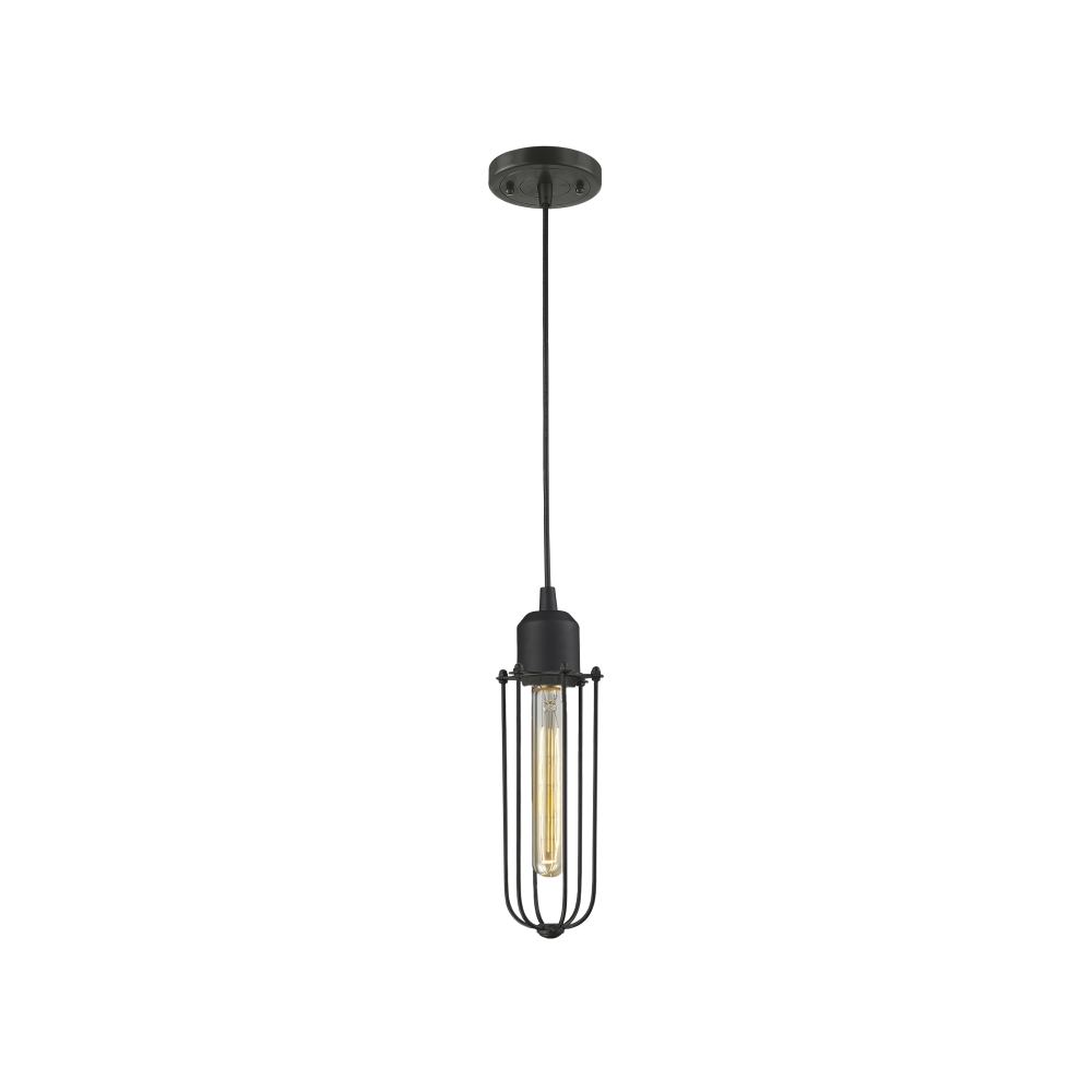 Innovations 900-1P-OB-CE225-OB-LED Muselet 1 Light Mini Pendant part of the Austere Collection in Oil Rubbed Bronze