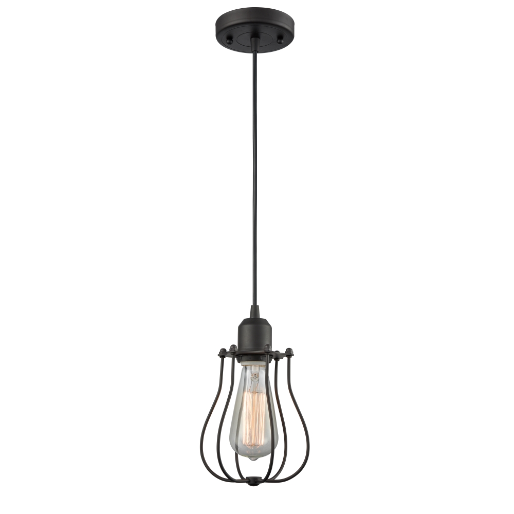 Innovations 900-1P-OB-CE513-OB-LED Muselet 1 Light Mini Pendant part of the Austere Collection in Oil Rubbed Bronze