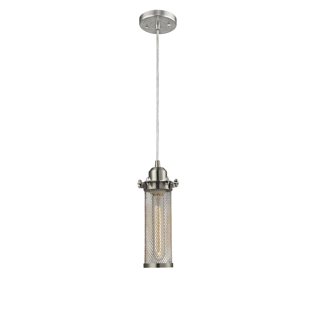 Innovations 900-1P-SN-CE216-SN-LED Quincy Hall 1 Light Mini Pendant part of the Austere Collection in Brushed Satin Nickel