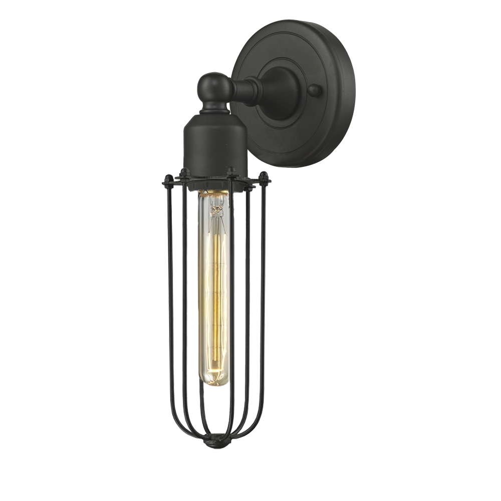 Innovations 900-1W-OB-CE225-OB-LED Muselet 1 Light Sconce part of the Austere Collection in Oil Rubbed Bronze