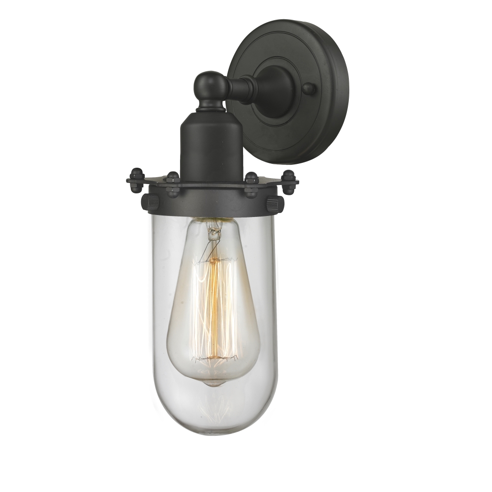 Innovations 900-1W-OB-CE231-OB-CL-LED Centri 1 Light Sconce part of the Austere Collection in Oil Rubbed Bronze