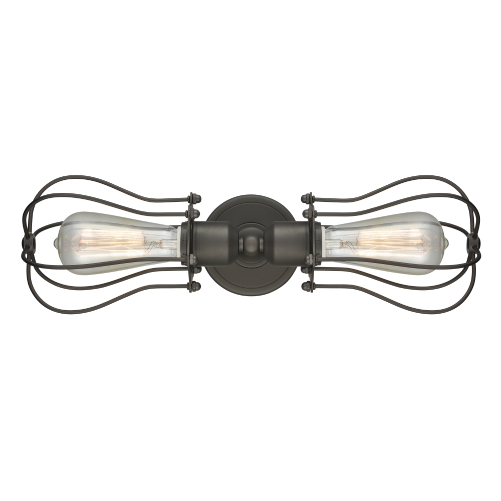 Innovations 900-2W-OB-CE513-OB-LED Muselet 2 Light Bath Vanity Light part of the Austere Collection in Oil Rubbed Bronze