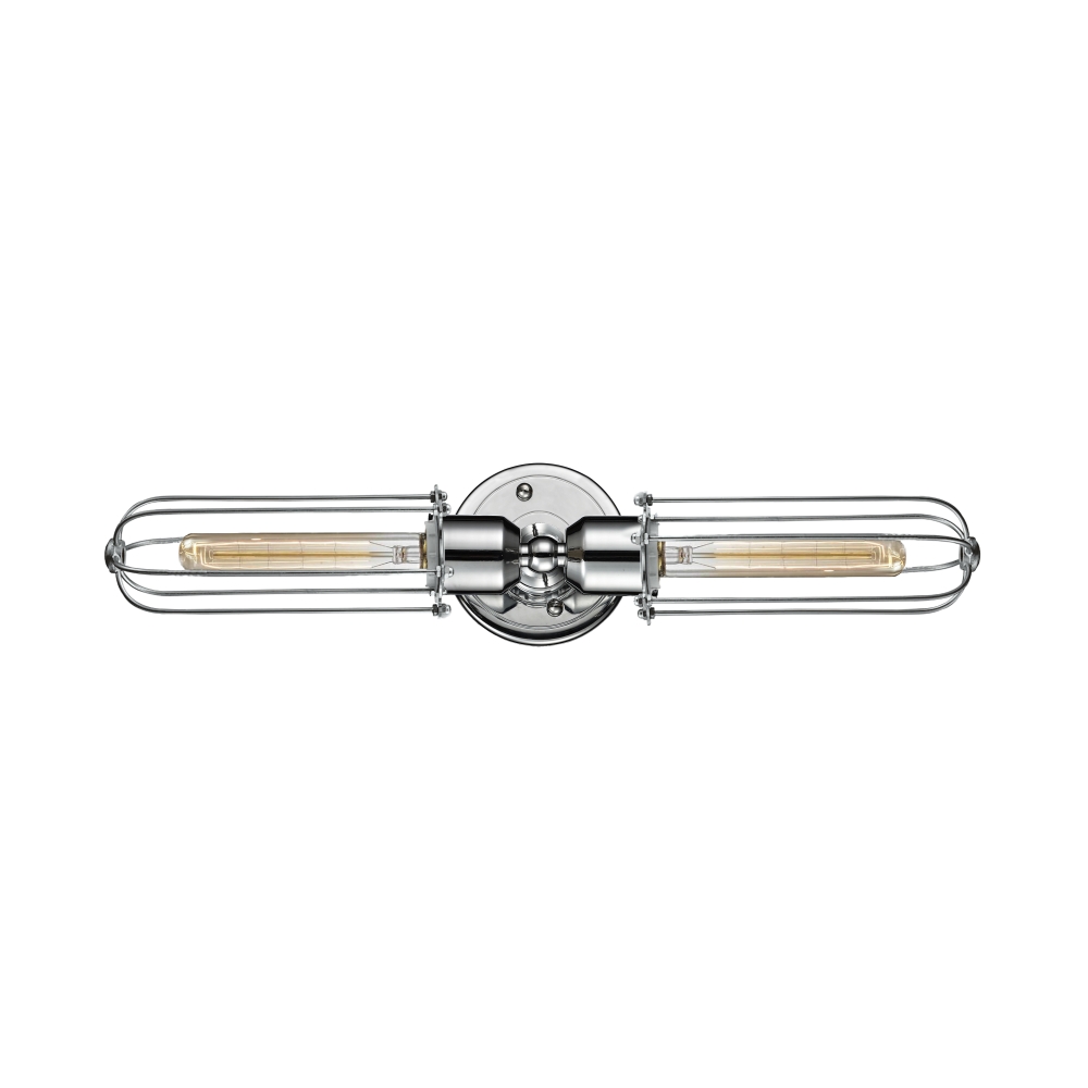 Innovations 900-2W-PC-CE225-PC-LED Muselet 2 Light Bath Vanity Light part of the Austere Collection in Polished Chrome