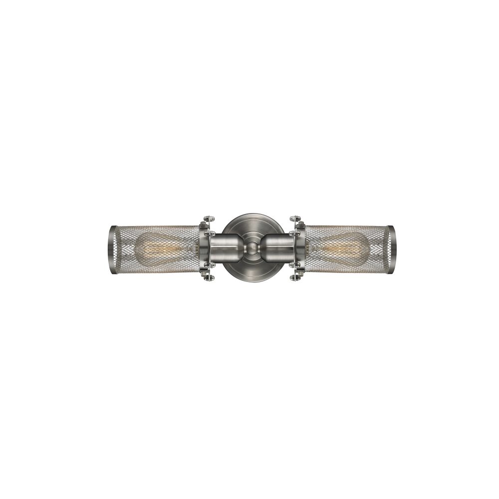 Innovations 900-2W-SN-CE219-SN Austere Quincy Hall 2 Light Bath Vanity Light in Brushed Satin Nickel