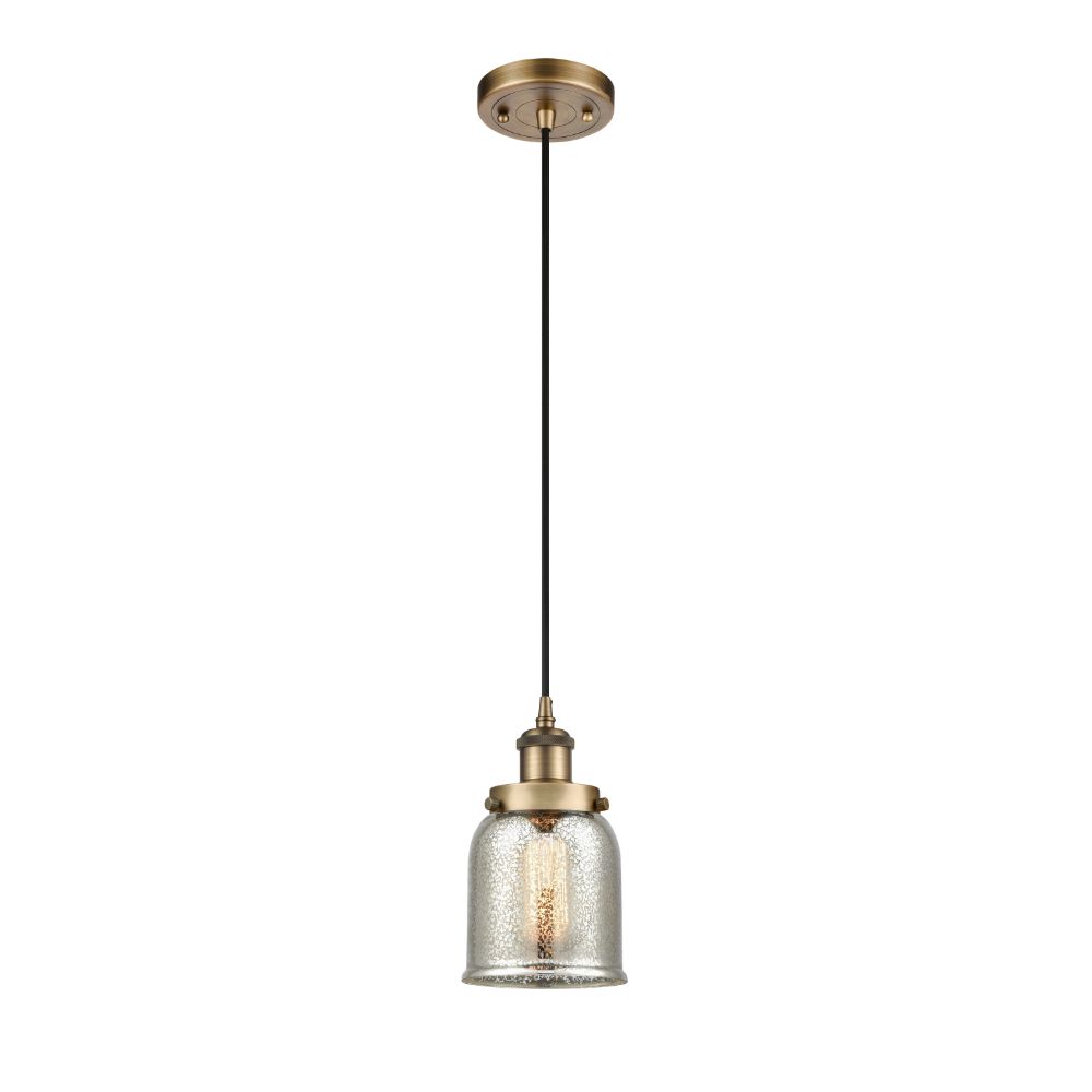 Innovations 916-1P-BB-G58 Small Bell 1 Light Mini Pendant part of the Ballston Collection in Brushed Brass