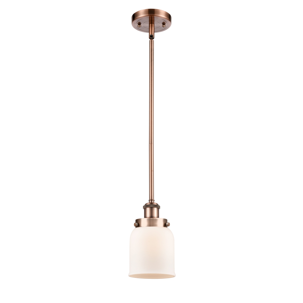 Innovations 916-1S-AC-G51 Bell 1 Light 5 inch Mini Pendant in Antique Copper
