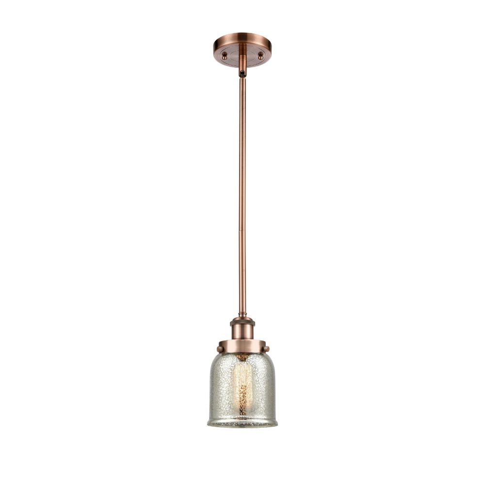 Innovations 916-1S-AC-G58 Bell 1 Light 5 inch Mini Pendant in Antique Copper