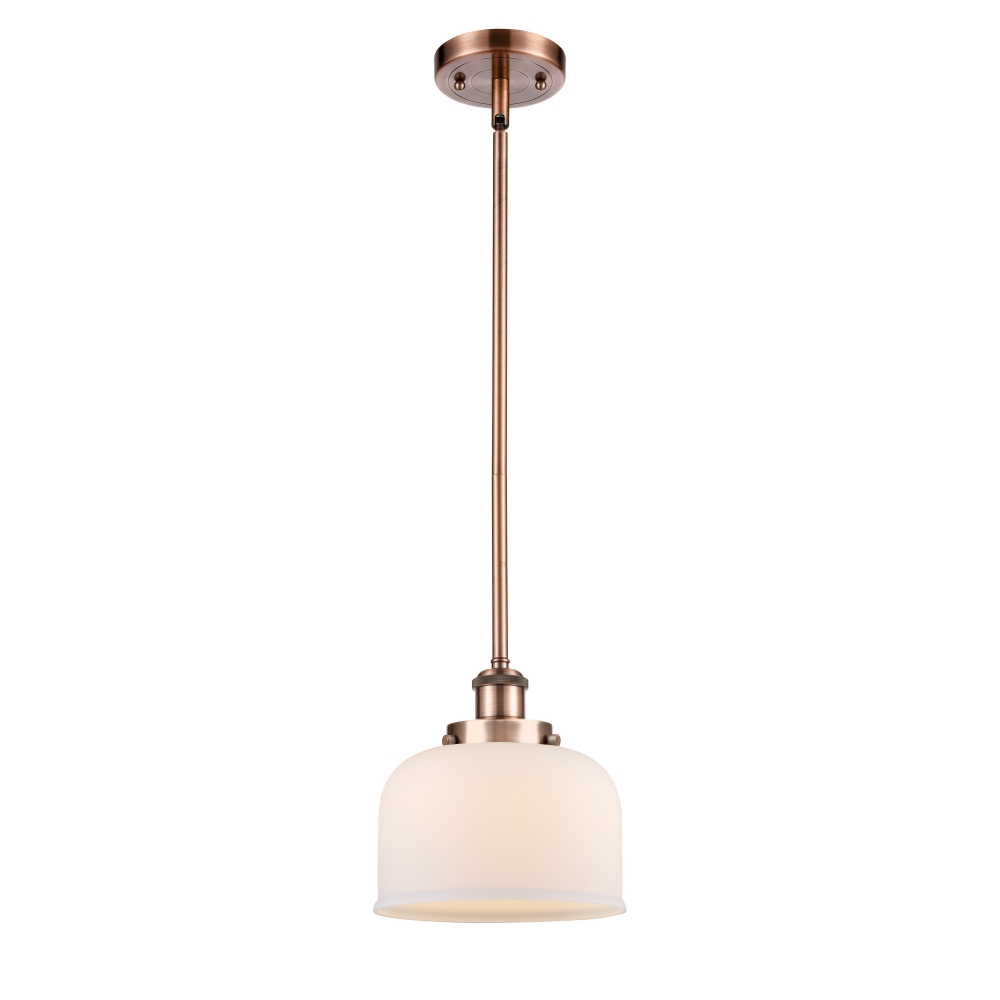 Innovations 916-1S-AC-G71 Bell 1 Light 8 inch Mini Pendant in Antique Copper