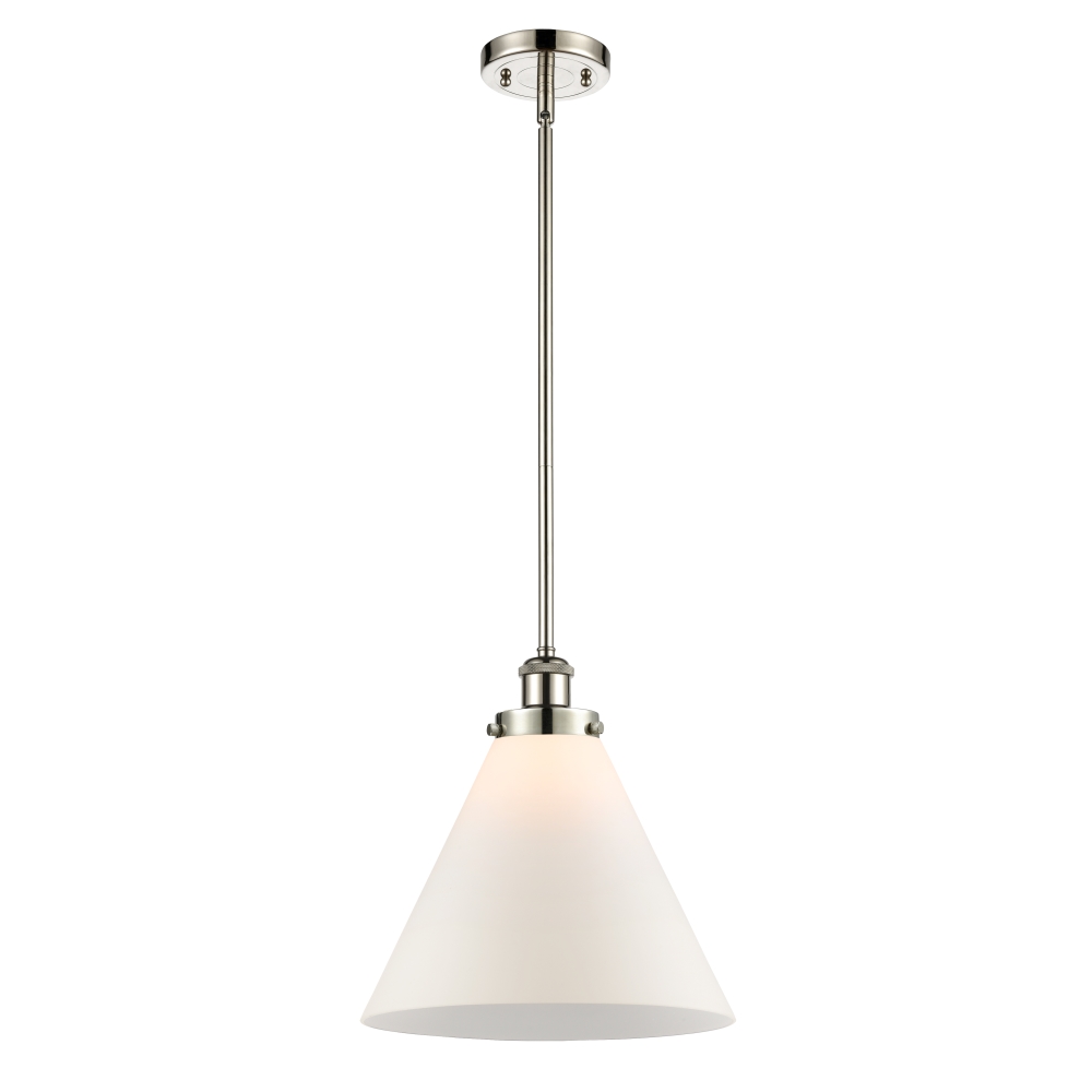 Innovations 916-1S-PN-G41-L-LED Cone 1 Light 8 inch Mini Pendant in Polished Nickel