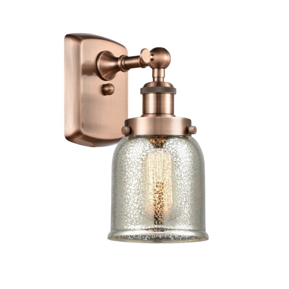 Innovations 916-1W-AC-G58 Small Bell 1 Light Sconce part of the Ballston Collection in Antique Copper