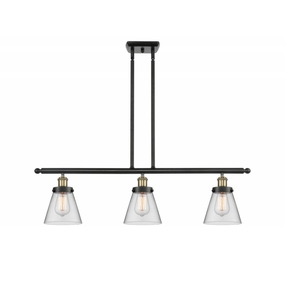 Innovations 916-3I-BAB-G62-LED Small Cone 3 Light Island Light in Black Antique Brass