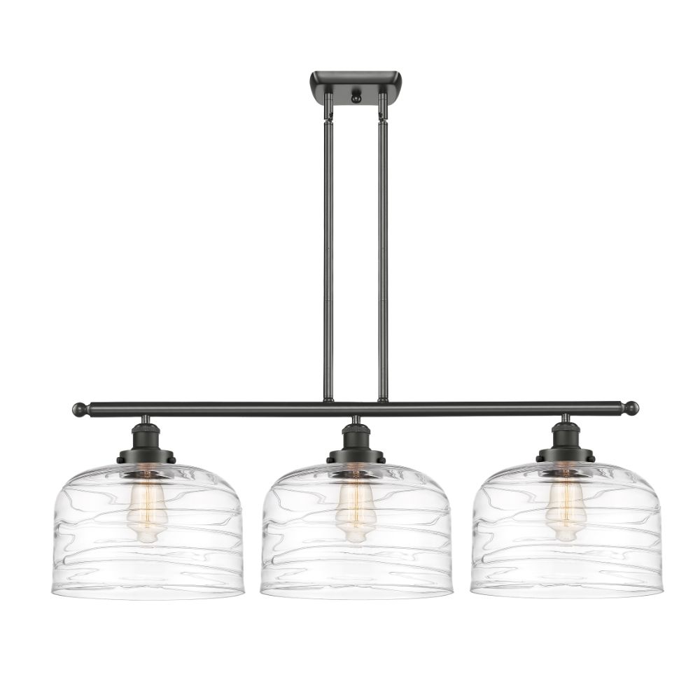 Innovations 916-3I-OB-G713-L-LED Bell X Large 3 Light Island Light part of the Ballston Collection in Oil Rubbed Bronze