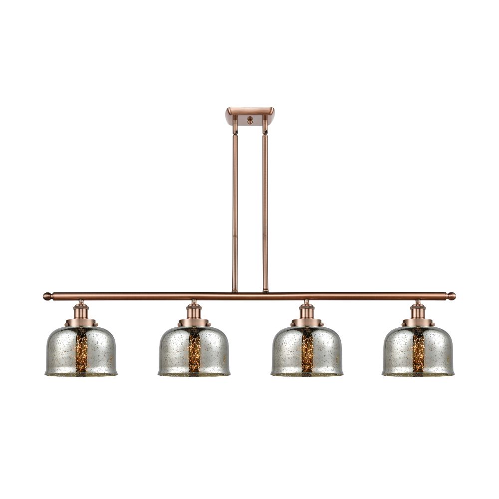 Innovations 916-4I-AC-G78-LED Large Bell 4 Light Island Light in Antique Copper