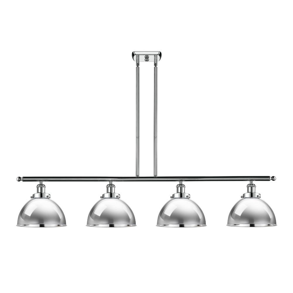 Innovations 916-4I-PC-MFD-10-PC Ballston Urban 4 Light 48.13 inch Island Light in Polished Chrome with Polished Chrome Ballston Urban Metal Shade