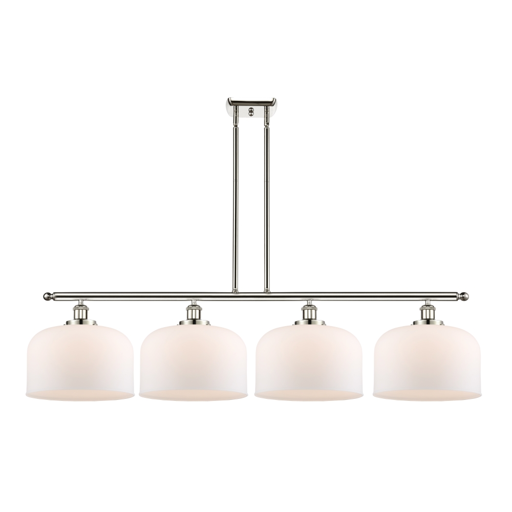 Innovations 916-4I-PN-G71-L-LED X-Large Bell 4 Light Island Light part of the Ballston Collection in Polished Nickel