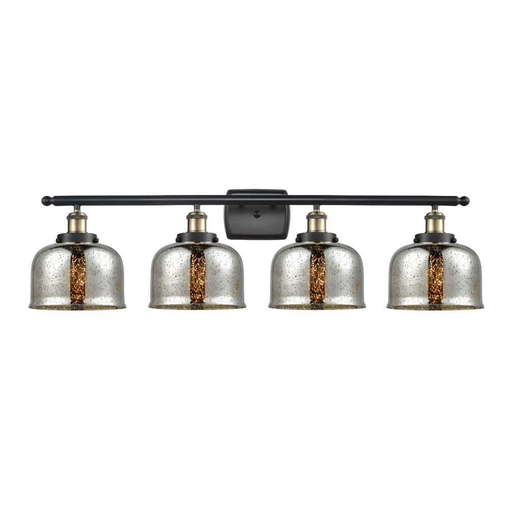 Innovations 916-4W-BAB-G78-LED Large Bell 4 Light Bath Vanity Light part of the Ballston Collection in Black Antique Brass