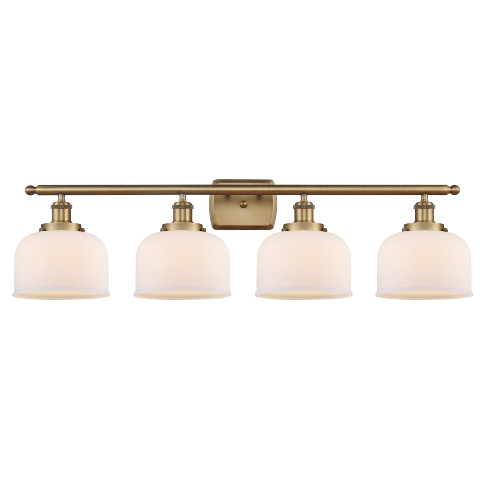 Innovations 916-4W-BB-G71 Large Bell 4 Light Bath Vanity Light part of the Ballston Collection in Brushed Brass