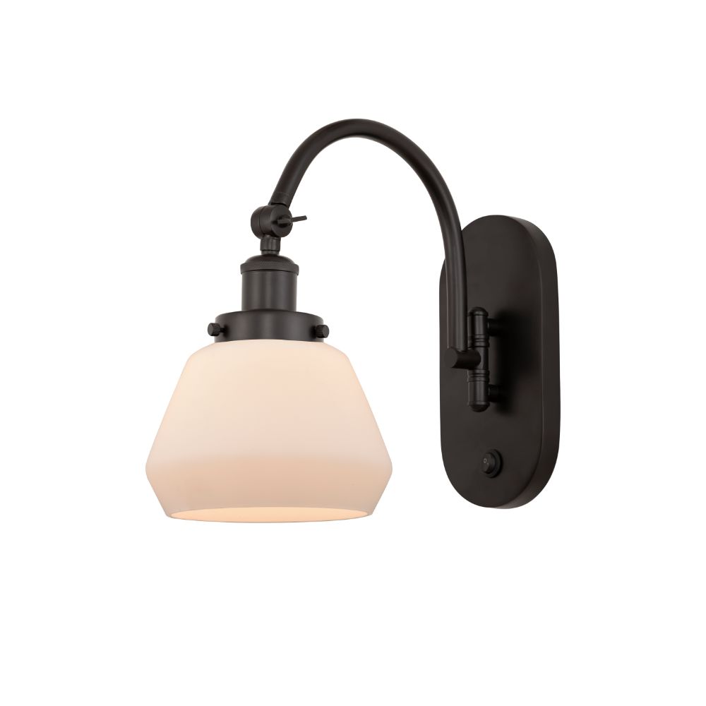 Innovations 918-1W-OB-G171 Fulton 1 Light 7 inch Sconce in Oil Rubbed Bronze