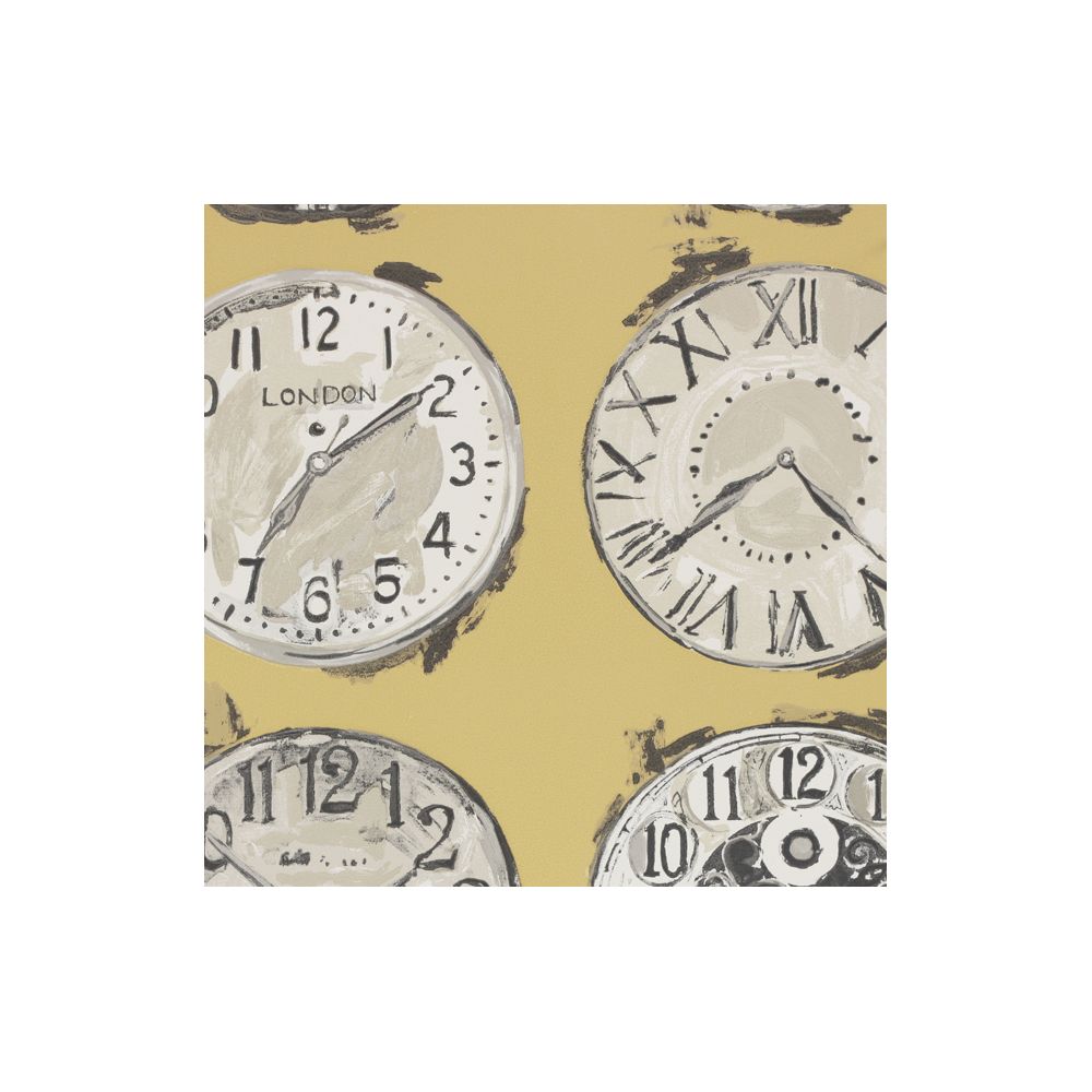 JF Fabrics 1514-14 Wallcovering Clocks Wallpaper