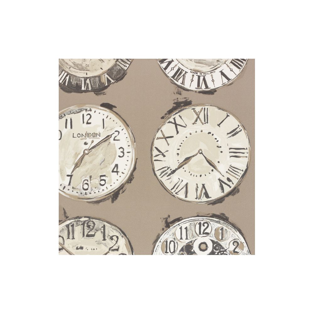 JF Fabrics 1514-32 Wallcovering Clocks Wallpaper