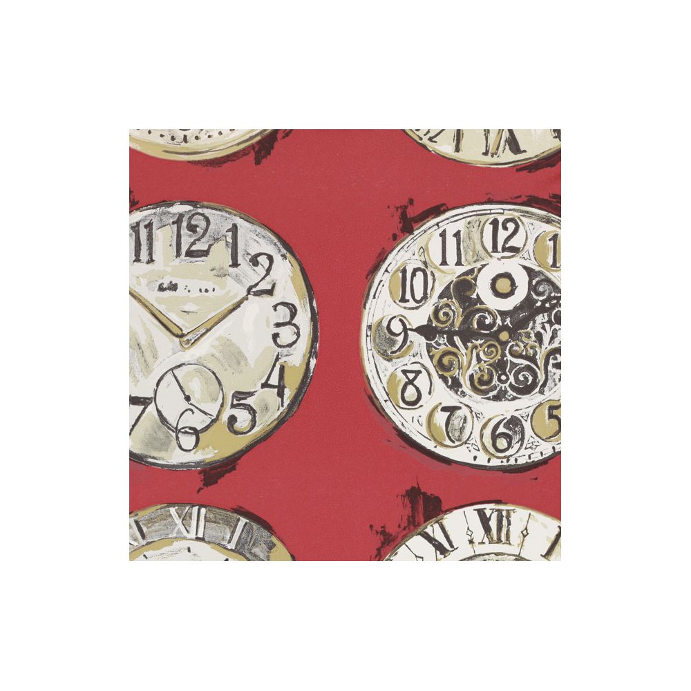 JF Fabrics 1514-47 Wallcovering Clocks Wallpaper