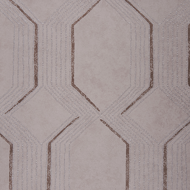 JF Fabrics 1588-56 W7961 Mikado Wallcoverings Non Woven Beaded Geometric Ogee Straight Match Wallpaper
