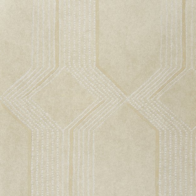 JF Fabrics 1588-73 W7961 Mikado Wallcoverings Non Woven Beaded Geometric Ogee Straight Match Wallpaper