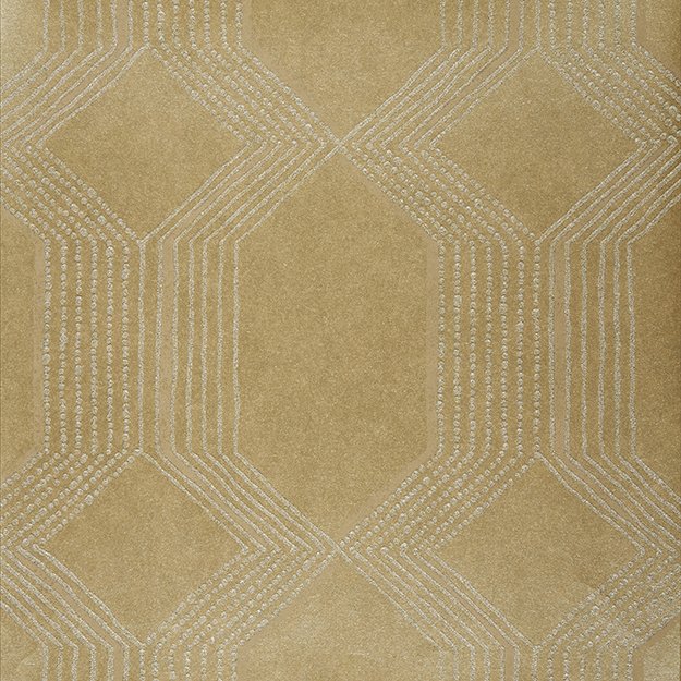 JF Fabrics 1588-77 W7961 Mikado Wallcoverings Non Woven Beaded Geometric Ogee Straight Match Wallpaper