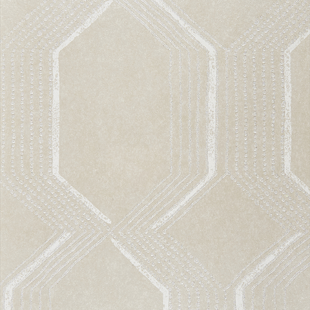 JF Fabrics 1588-92 W7961 Mikado Wallcoverings Non Woven Beaded Geometric Ogee Straight Match Wallpaper