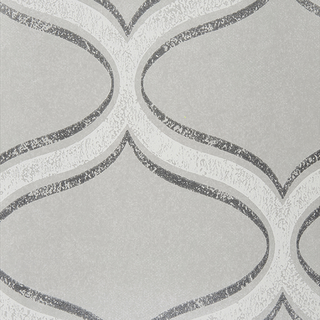 JF Fabrics 1589 95W7961  Wallcovering in Grey,Silver