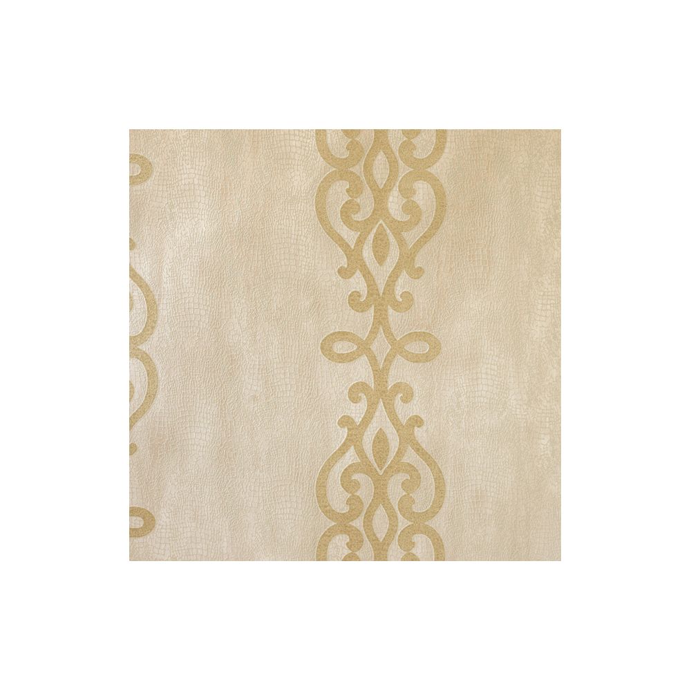 JF Fabrics 2116-16 Wallcovering Damask/stripe Straight Match Wallpaper