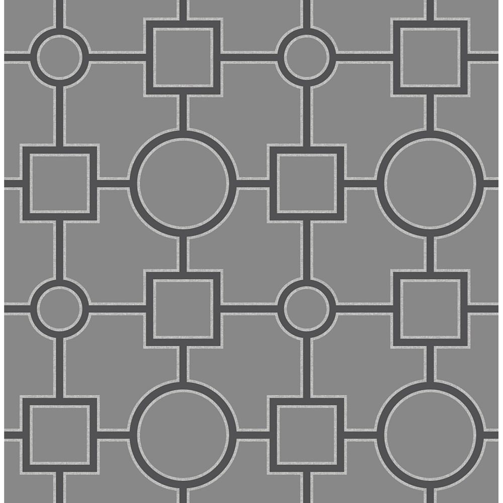 JF Fabrics 2225-98 W7651 Urbanscape Wallcoverings Non Woven Square Circle Geometric Straight Match Wallpaper