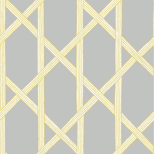 JF Fabric 2234-14 Abundance Wallcoverings Bamboo Lattice Wallpaper
