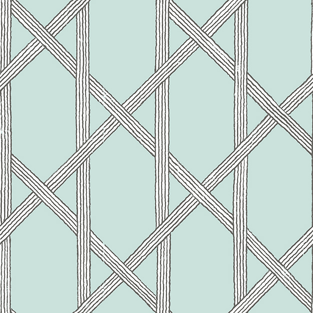 JF Fabric 2234-64 Abundance Wallcoverings Bamboo Lattice Wallpaper