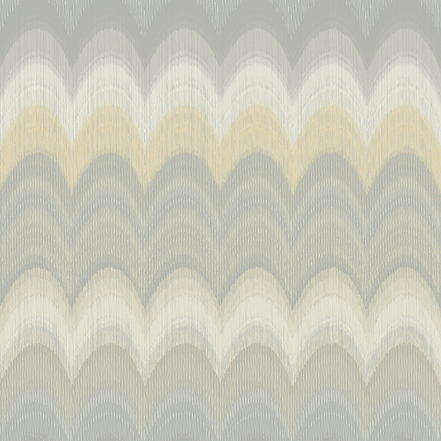 JF Fabric 2237 13W7931 Wallcovering in Grey,Silver,Yellow,Gold