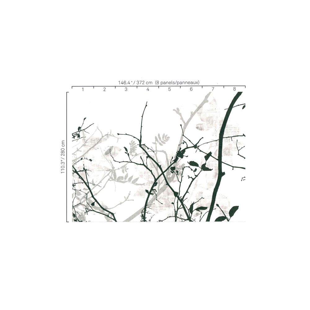 JF Fabrics 5157-98 Wallcovering Mural Branches