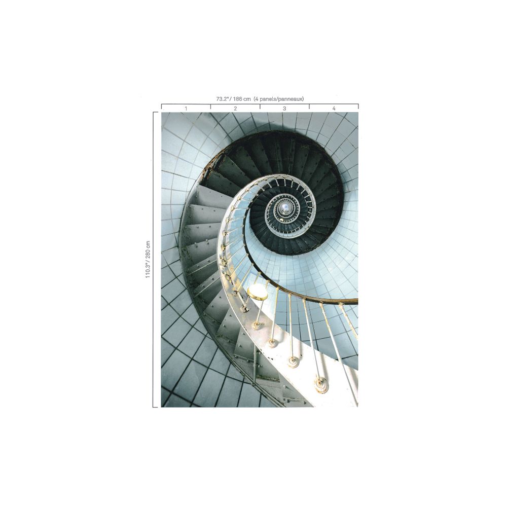 JF Fabrics 5169-64 Wallcovering Mural Staircase