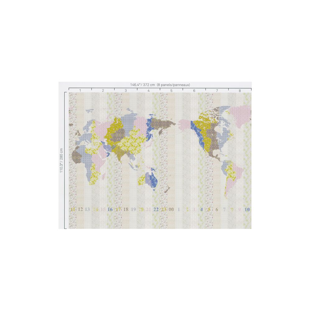 JF Fabrics 5170-63 Extendable Mural Atlas