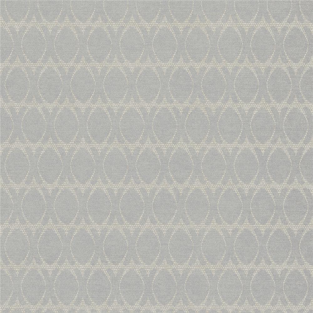 JF Fabrics 52070 94W8621 Karma Wallpaper in Silver; Grey