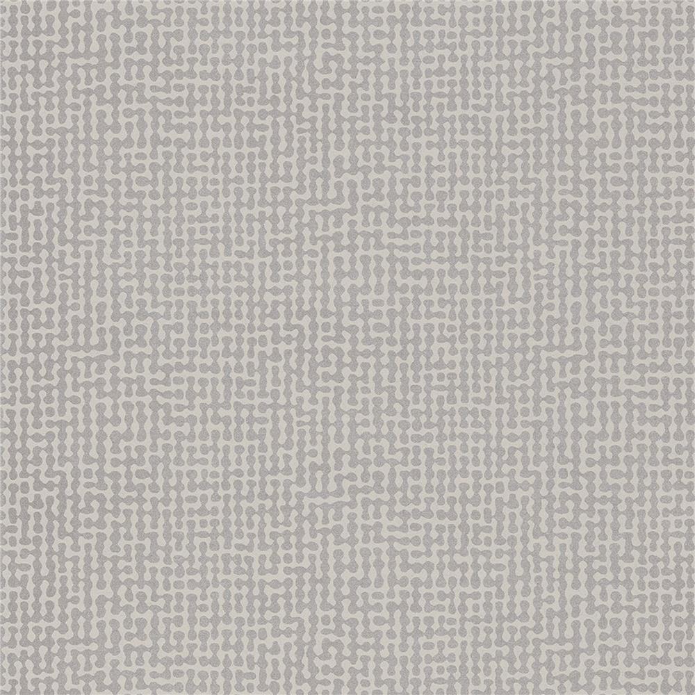 JF Fabrics 52071 92W8621 Karma Silver; Grey Wallpaper