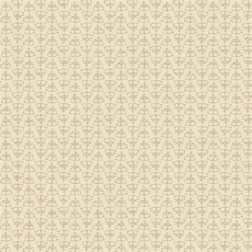 JF Fabric 52072 16W8621 Wallcovering in Creme,Beige,Yellow,Gold