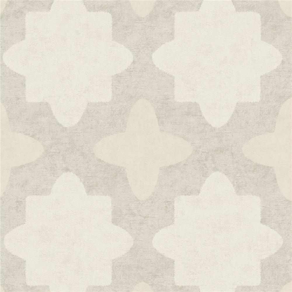 JF Fabrics 52073 30W8621 Karma Wallpaper in Cream; Taupe