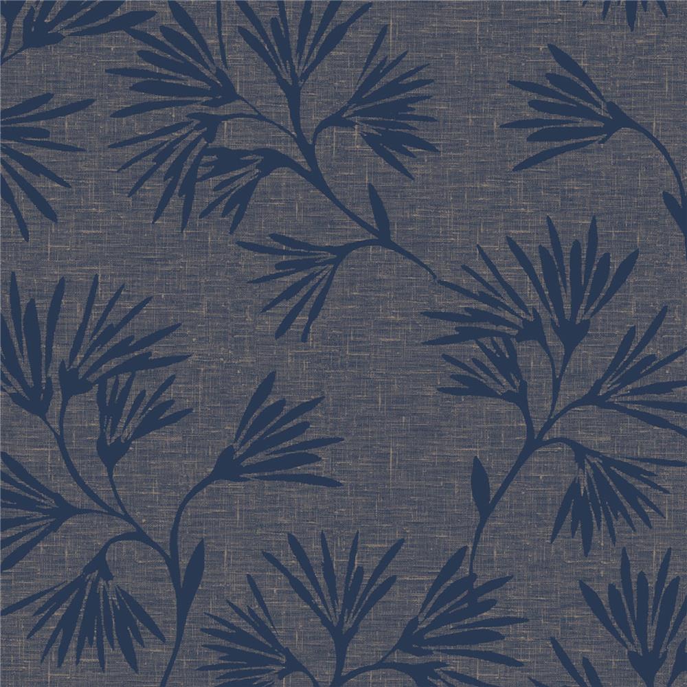 JF Fabrics 52087 68W8611 Impressions Wallpaper in Blue; Bronze; Navy