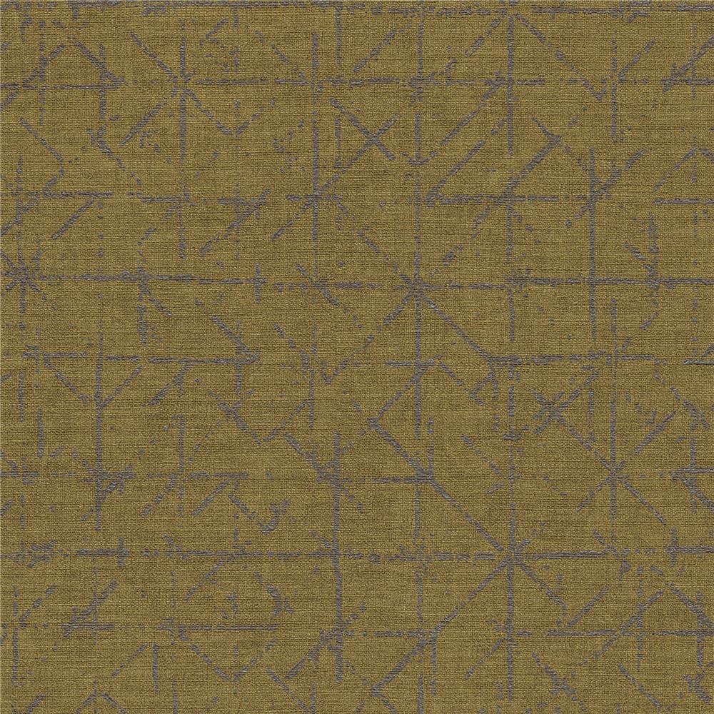 JF Fabric 52099 19W8821 Wallcovering in Yellow,Gold