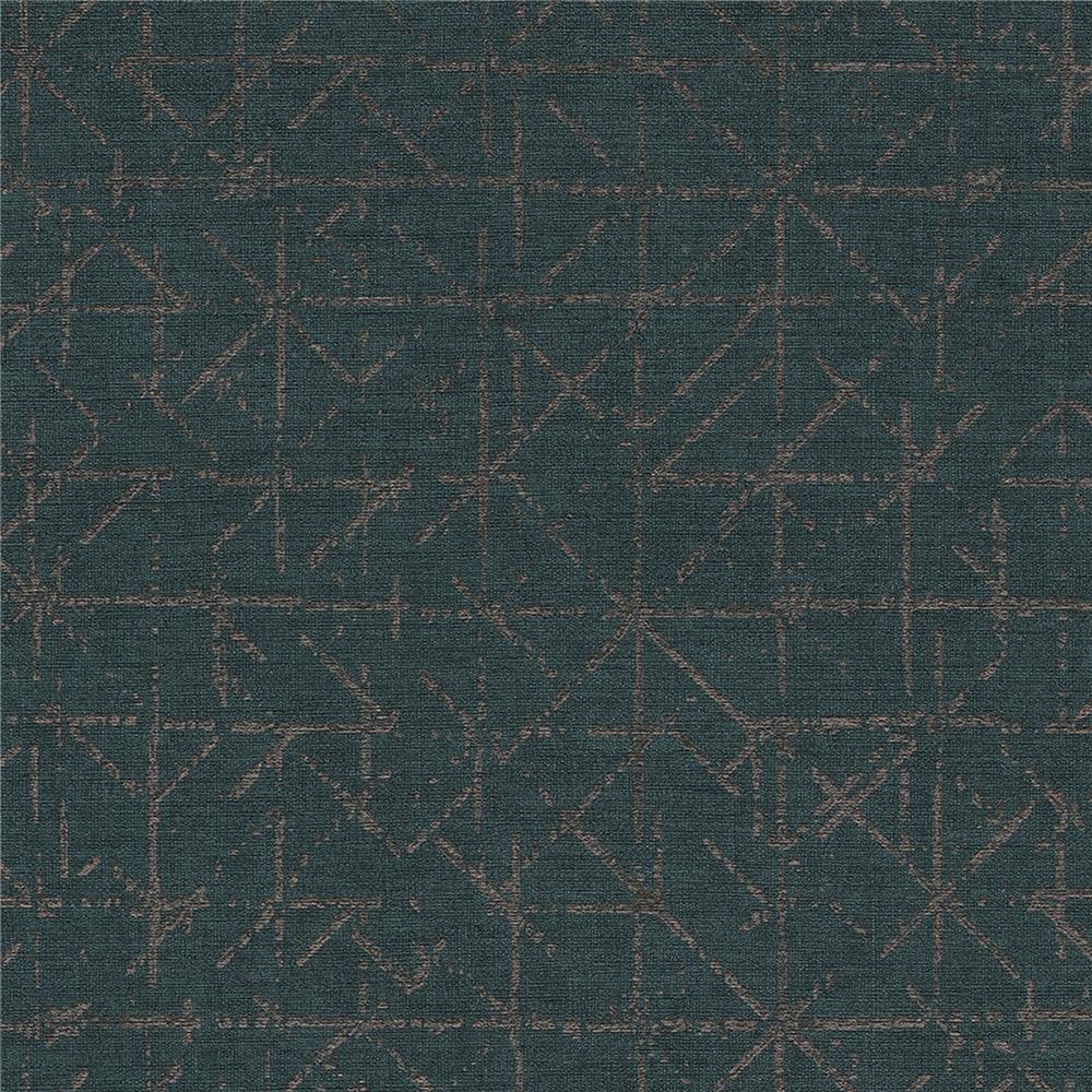JF Fabrics 52099 67W8821  Wallcovering in Blue,Teal