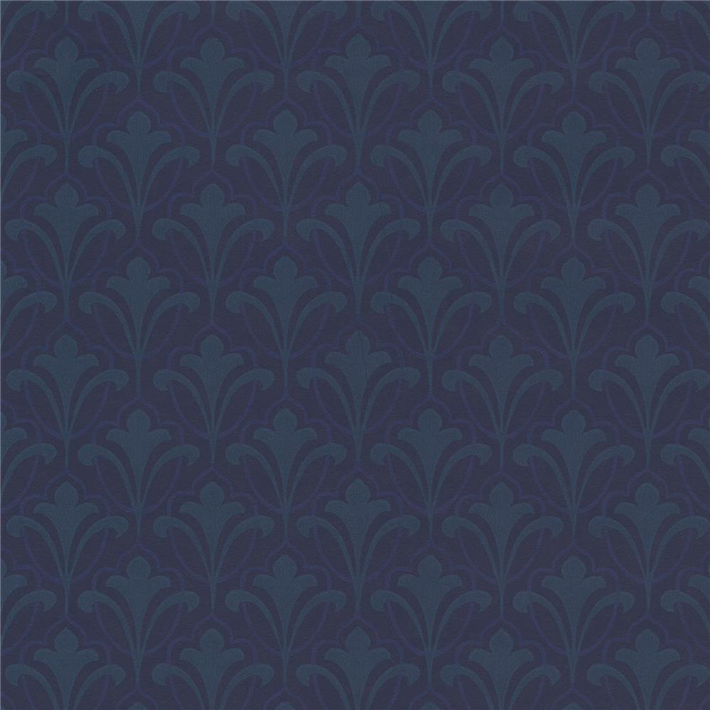 JF Fabrics 52109 67W8811 IN BLOOM Blue Wallpaper