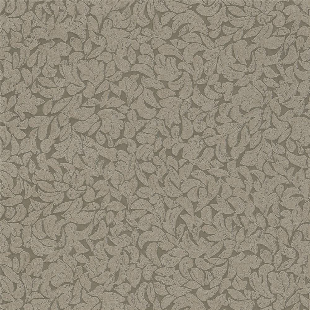 JF Fabrics 52112 35W8811 IN BLOOM Brown; Taupe Wallpaper