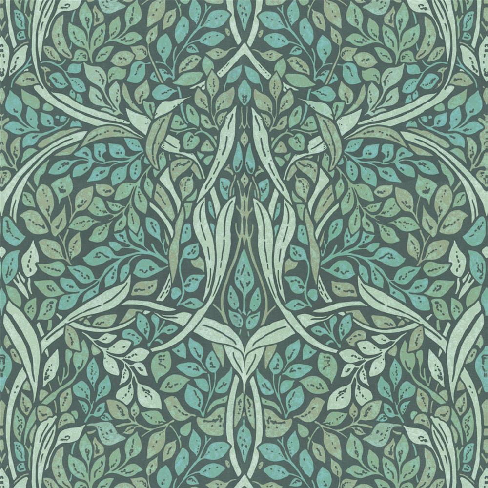 JF Fabrics 52116 73W8811 IN BLOOM Green Wallpaper