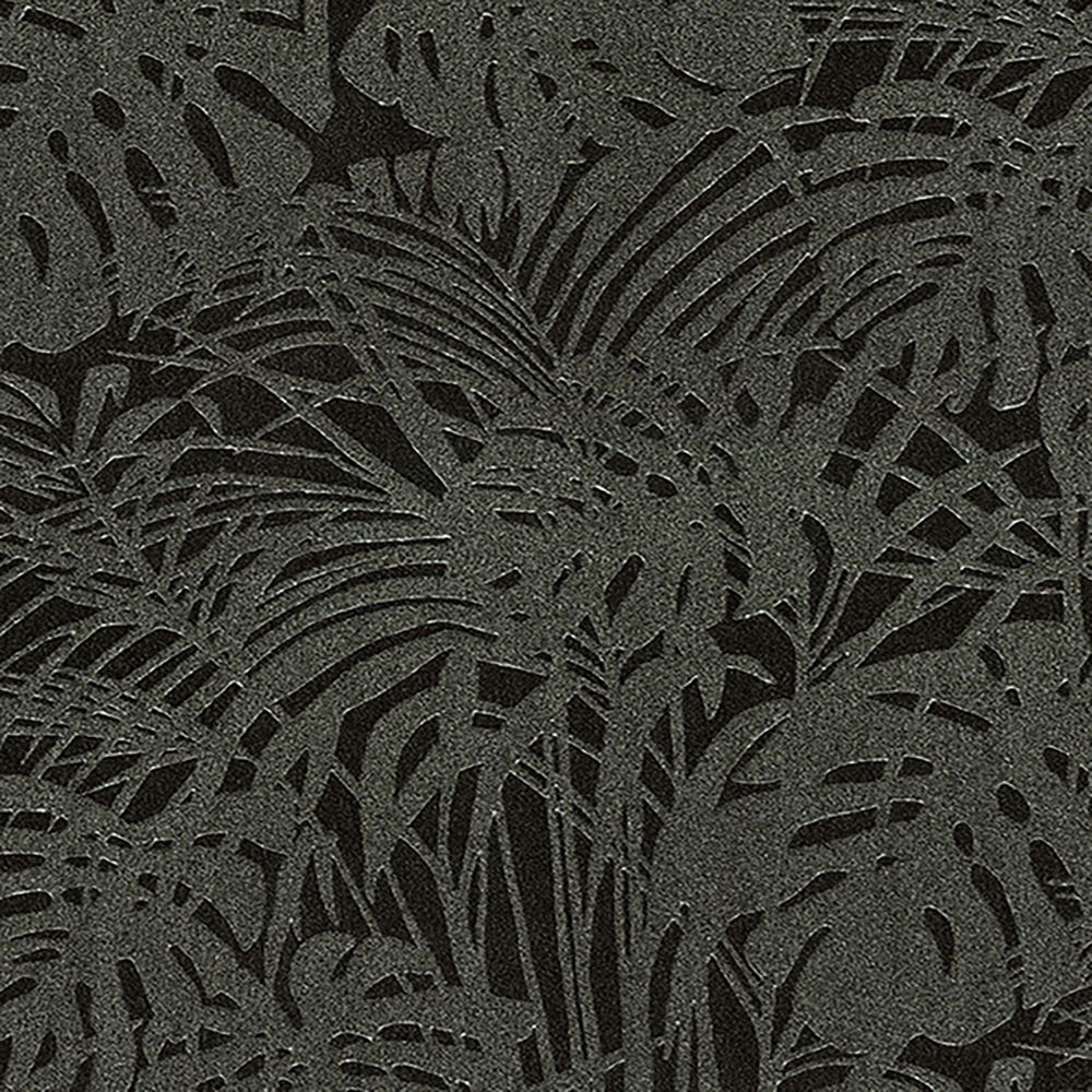 JF Fabrics 5282-99 W7971 Wonderland Wallcoverings Non Woven Beaded Palm Leaves Straight Match Wallpaper